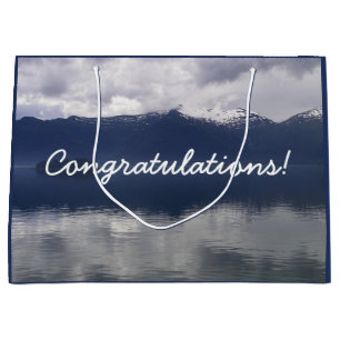 Misty Alaskan Sea in Shades of Blue Large Gift Bag