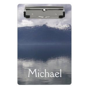 Misty Alaskan Sea in Shades of Blue Mini Clipboard