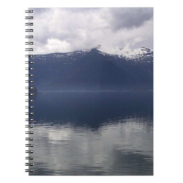 Misty Alaskan Sea in Shades of Blue Notebook (Front)