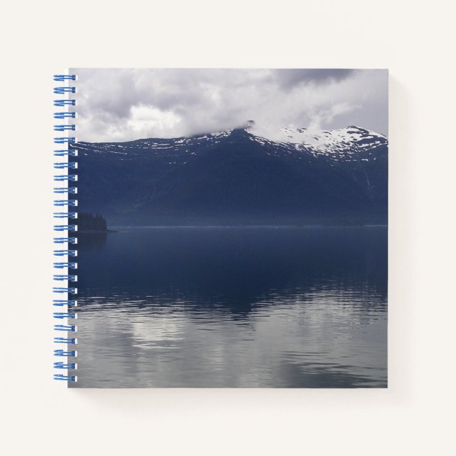 Misty Alaskan Sea in Shades of Blue Notebook (Front)