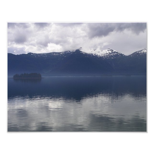 Misty Alaskan Sea in Shades of Blue Photo Print (Front)
