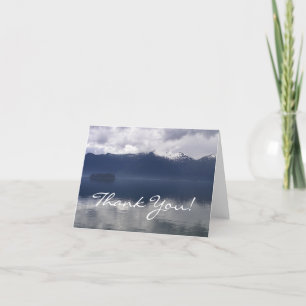 Misty Alaskan Sea in Shades of Blue Thank You Card