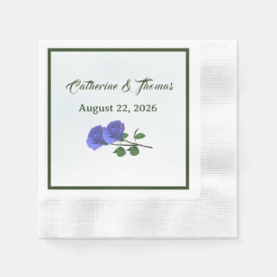 Misty Blue and Green Paper Napkin
