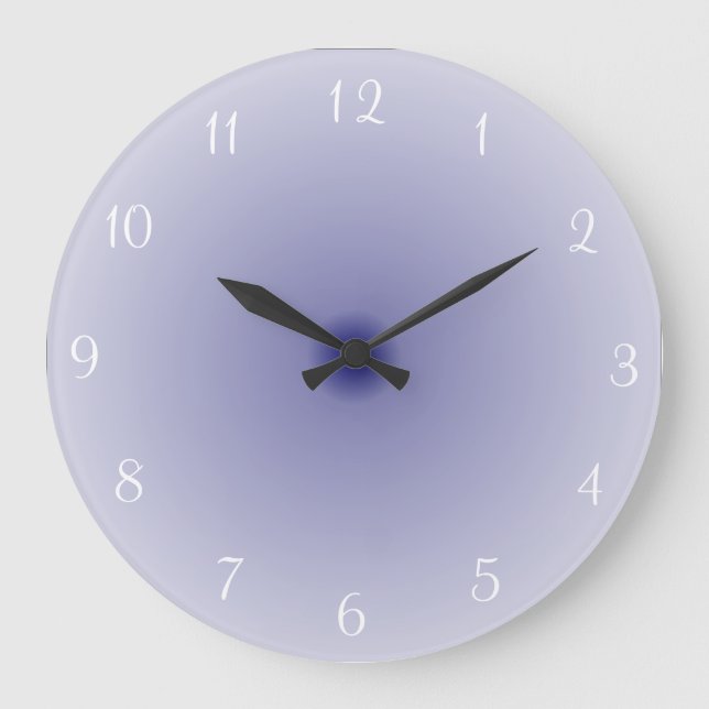 Misty Blue and white> Plain kitchen Clocks (Front)