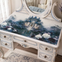 Misty Blue Castle Decoupage