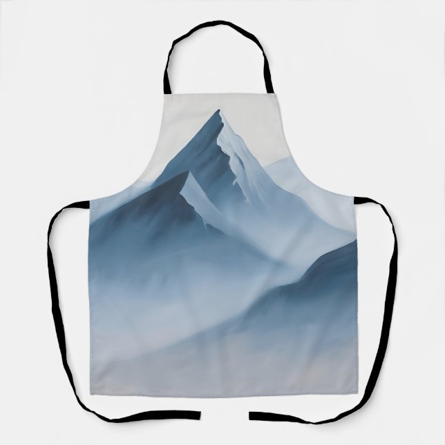 Misty Blue Mountain Peaks Apron (Front)