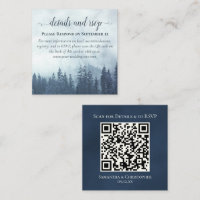 Misty Blue Pines Wedding Details & RSVP QR Code