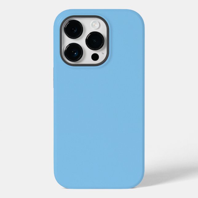 Misty Blue Solid Colour, iPhone Case (Back)
