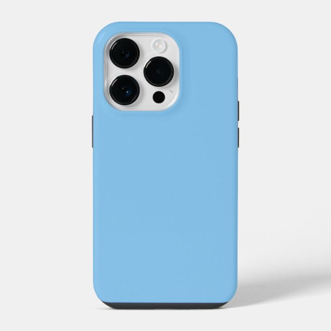 Misty Blue Solid Colour, iPhone Case (Back)