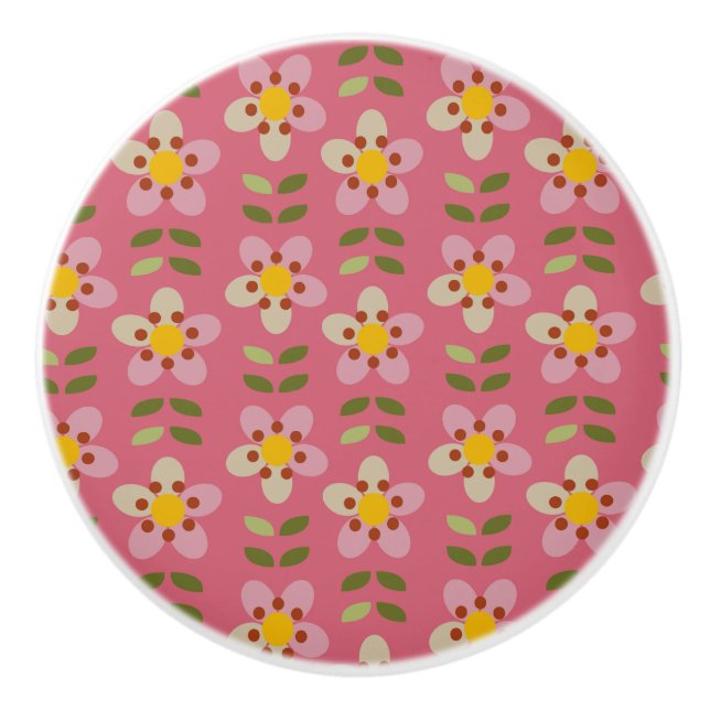 MISTY CHARM  - Floral Ceramic Knob (Front)