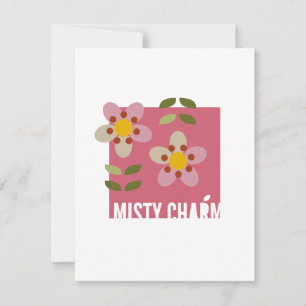 MISTY CHARM - Modern Floral Invitation Card