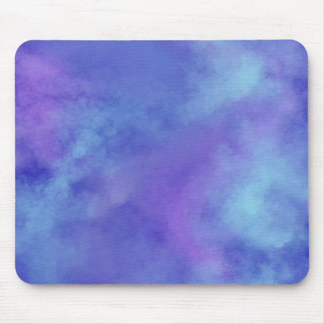 Misty Clouds Blue Mouse Pad (Front)