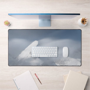 Misty clouds over mountain Grintovec, Slovenia Desk Mat