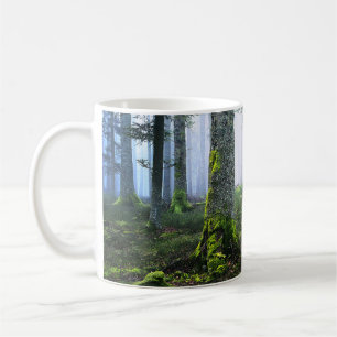 Misty Dawn Forest Photo  Coffee Mug