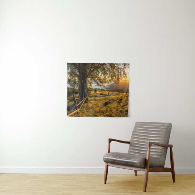 Misty Dawn in a Forest Tapestry (In Situ (Horizontal))