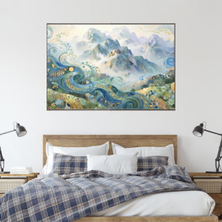 Misty Day In The Mountains Canvas Print