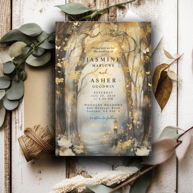 Misty Enchanted Forest Wedding Invitation (Creator Uploaded)