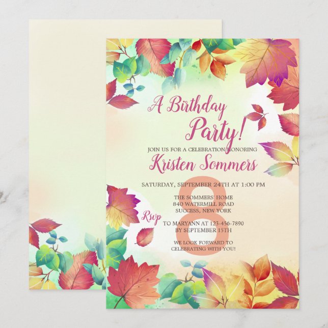 Misty Fall Invitation (Front/Back)