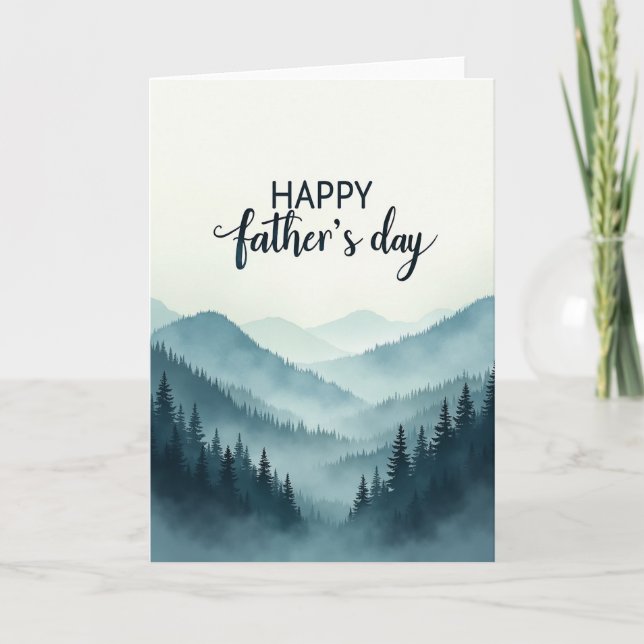 Misty Fathers Day Scene Card (Front)