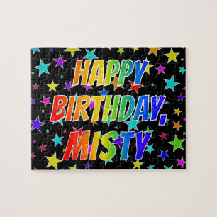 "MISTY" First Name, Fun "HAPPY BIRTHDAY" Jigsaw Puzzle