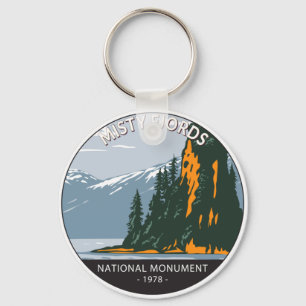 Misty Fjords National Monument New Eddystone Key Ring
