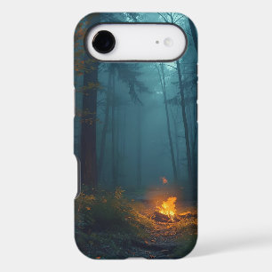 Misty Forest Campfire Phone Case —  Iphone 17