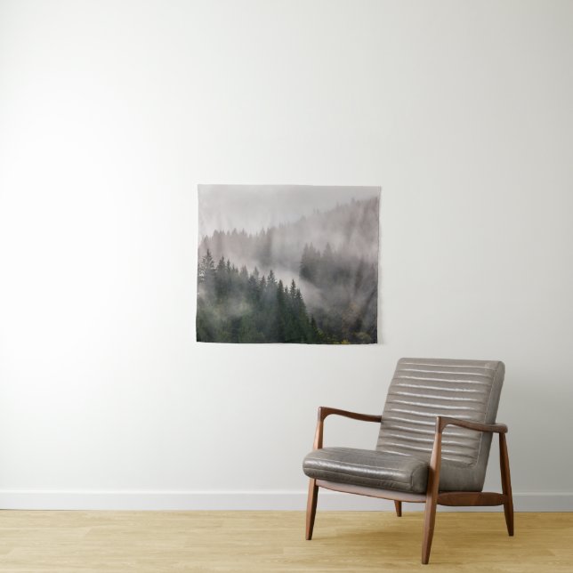 Misty Forest in the Mountains Tapestry (In Situ (Horizontal))