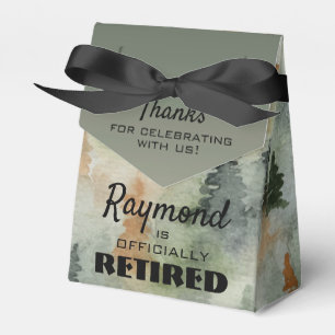 Misty Forest Masculine Retirement Party Favour Box