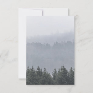 Misty Forest Mountains Nature Photo Card