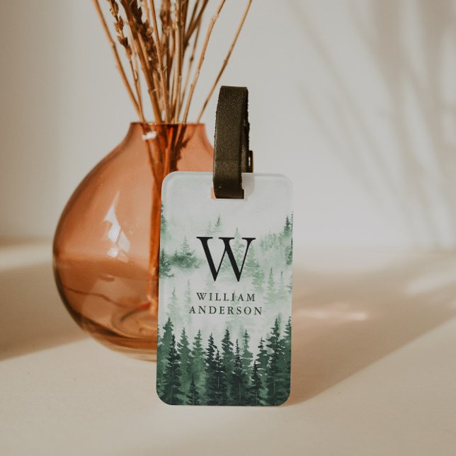 Misty Forest Personalised Luggage Tag (Creator Uploaded)
