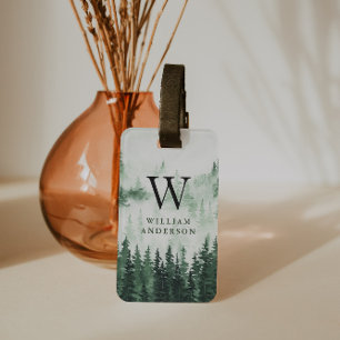 Misty Forest Personalised Luggage Tag