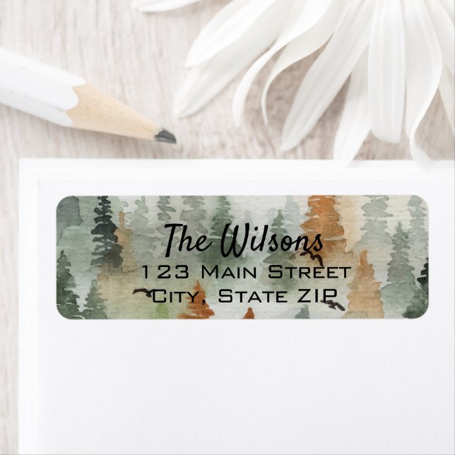 Misty Forest Return Address Labels (Insitu)