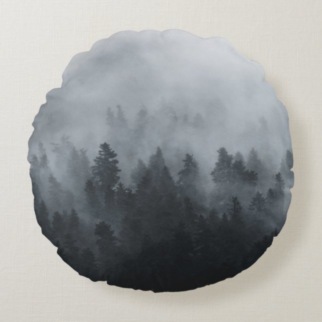 MISTY FOREST ROUND CUSHION (Front)