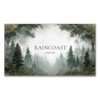 Misty Forest Serene Pine Tree Rustic Woodland