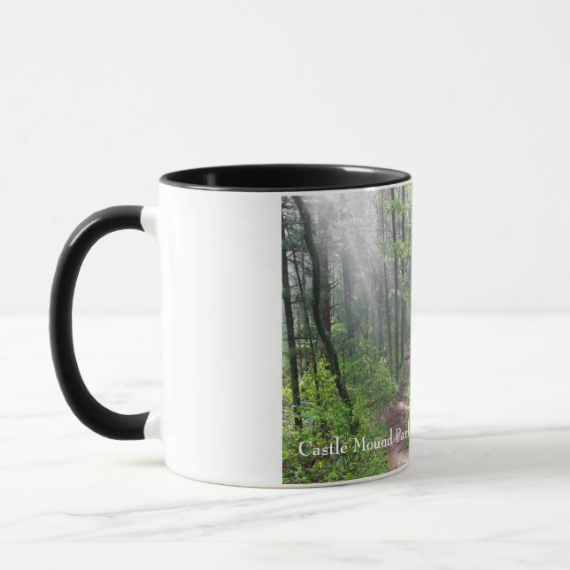 Misty Forest Trail at Castle Mound Mug (Left)