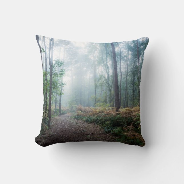 Misty Forest Walk Cushion (Front)