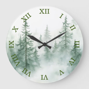 Misty Forest wall Clock