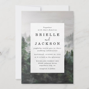 Misty Forest Wedding Invitation Card