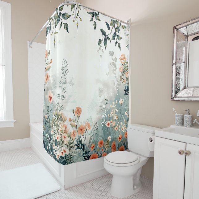 Misty Garden Shower Curtain (In Situ)