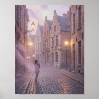 Misty Ghent Morning Reverie Street Poster