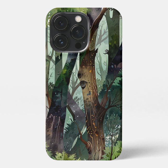 Misty Green Forest phone cases (Back)