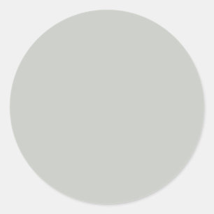 Misty Grey Green Solid Colour Classic Round Sticker