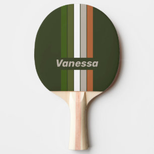 Misty Grove Pin Striped with Name Ping Pong Paddle
