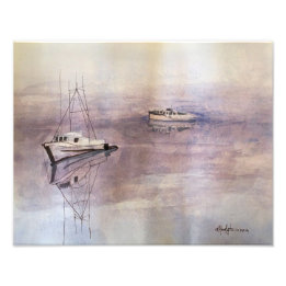 MISTY HARBOUR BOATS Photo Print