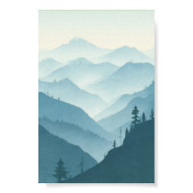 Misty Hills Modern Japanese Ukiyo-e Zen