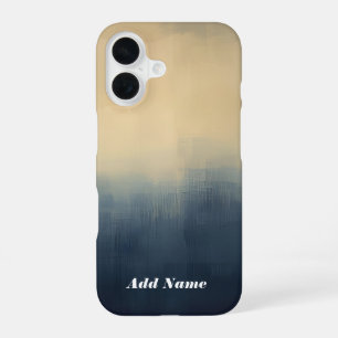 Misty Horizon – Abstract Gradient Cityscape Art Pr iPhone 16 Case