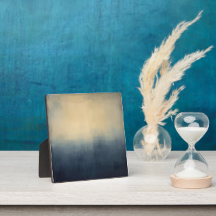 Misty Horizon – Abstract Gradient Cityscape Art Pr Plaque