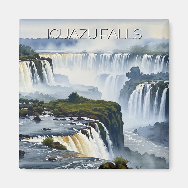 Misty Iguazu Falls Argentina Magnet (Front)