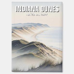 Misty Indiana Dunes National Park Travel Magnet
