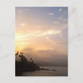 Misty Laguna Beach Sunrise Postcard